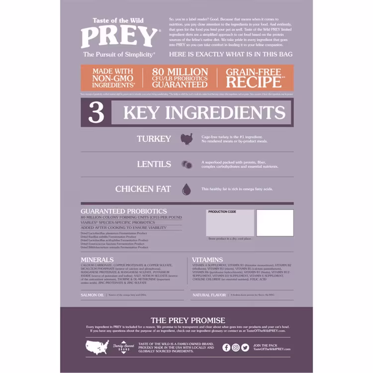 Taste of the Wild Prey Turkey Formula Dry Cat Food1.avif