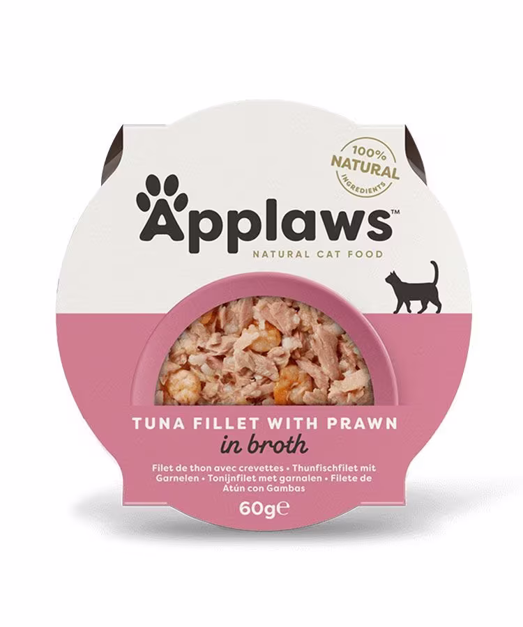 Applaws Tuna with Prawn Adult Wet Cat Food 60g Pot.avif