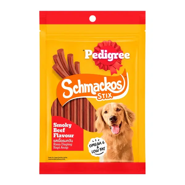 Pedigree Schmackos Stix Smoky Beef Dog Treats 70G.webp