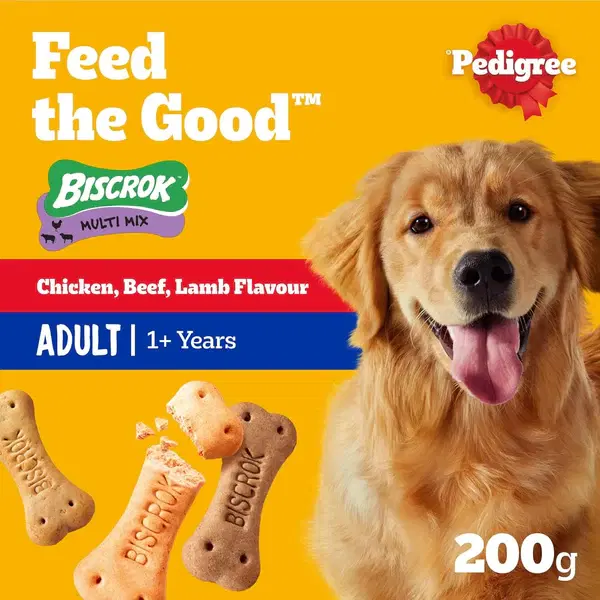 Pedigree Biscrok Multi-Mix Biscuit Dog Treats 200G1.webp