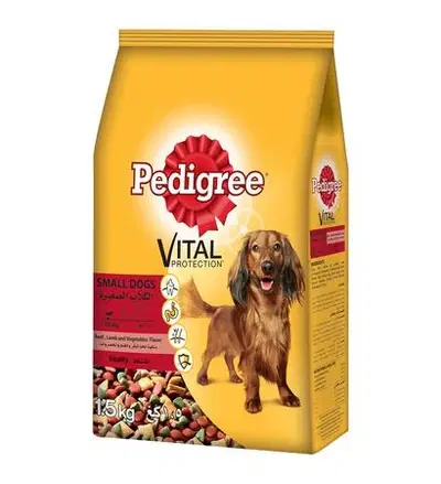 Pedigree Adult Small Breed Beef Lamb & Vegetables Dry Dog Food 1.5KG.webp