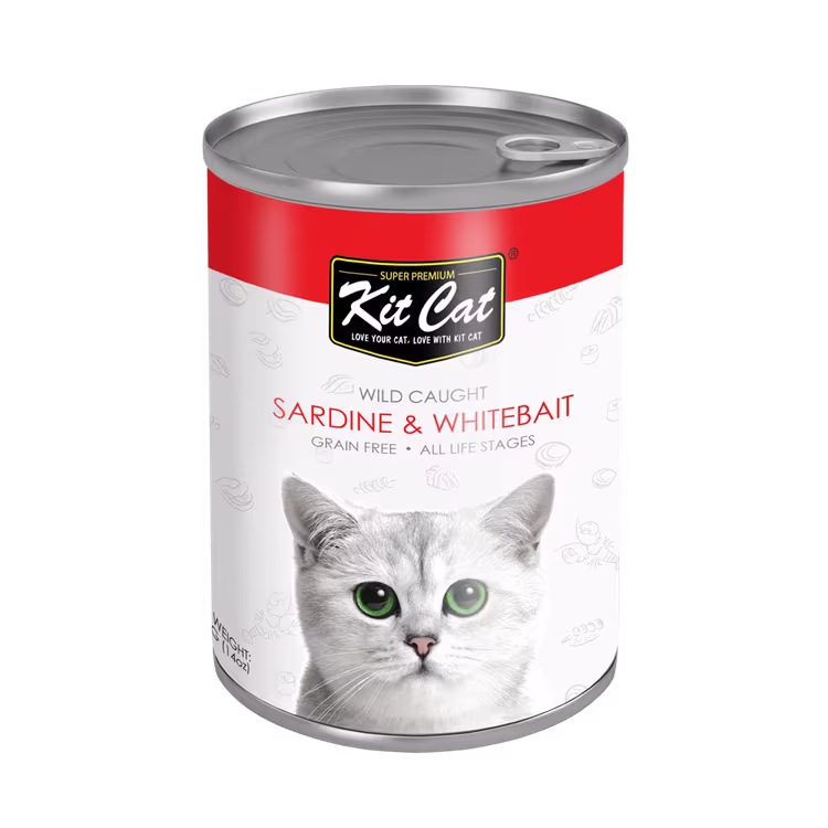 Kit Cat Wild Caught Sardine & Whitebait Grain Free Wet Cat Food 400g.avif