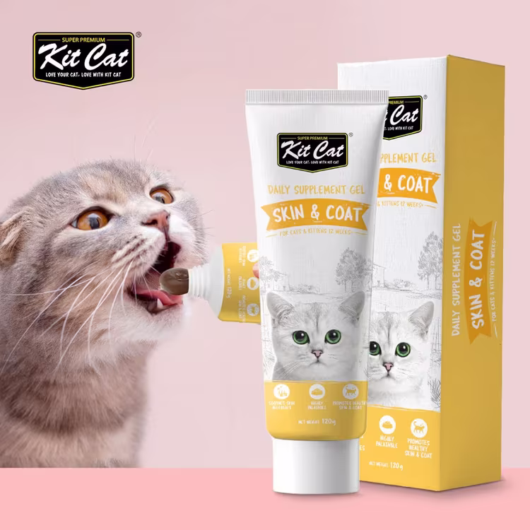Kit Cat Daily Supplement Gel Skin & Coat Cat & Kitten 120g1.avif