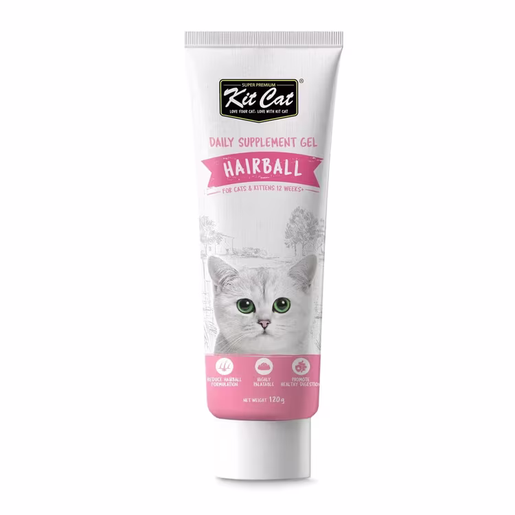 Kit Cat Daily Supplement Gel Hairball Cat & Kitten 120g.avif