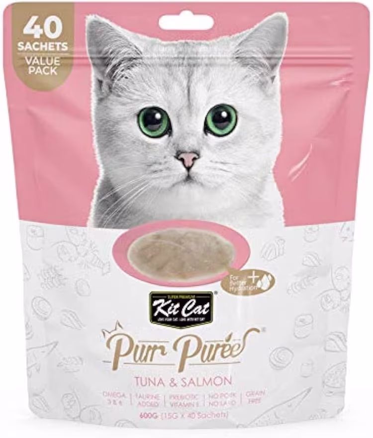 Kit Cat Purr Puree Tuna & Salmon Cat Treats 40x15g Value Pack.avif