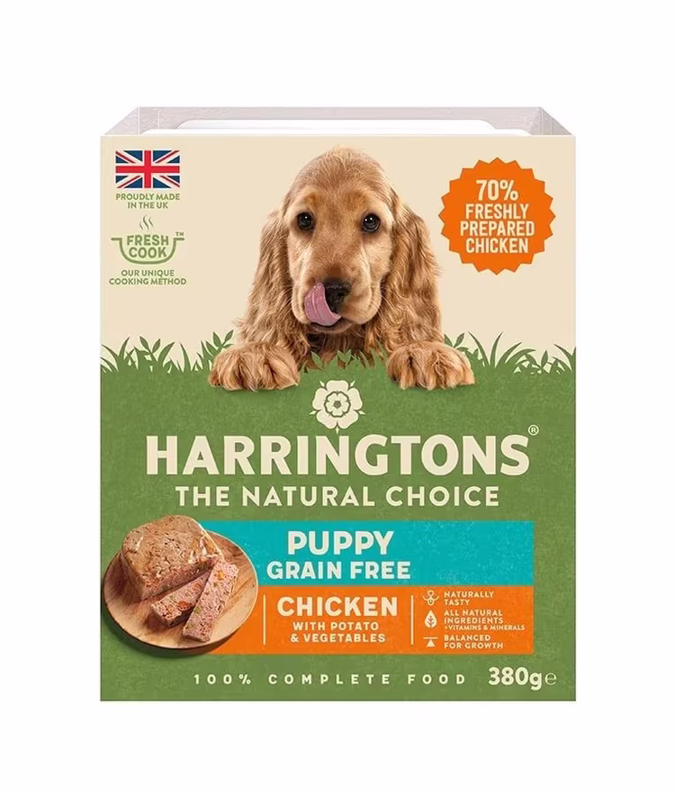 Harringtons Chicken & Potato Grain Free Wet Puppy Food 380g.avif