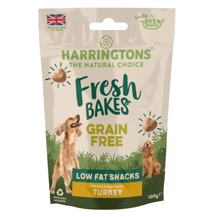 Harringtons Fresh Bake Low Fat Turkey Dog Treats 100g.avif