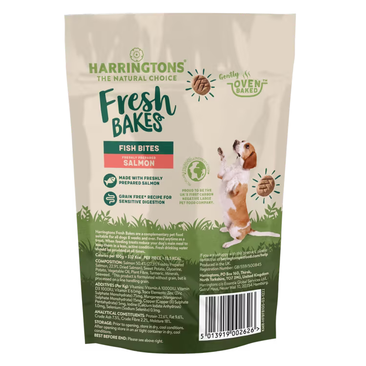 Harringtons Fresh Bake Salmon Dog Treats 100g1.avif